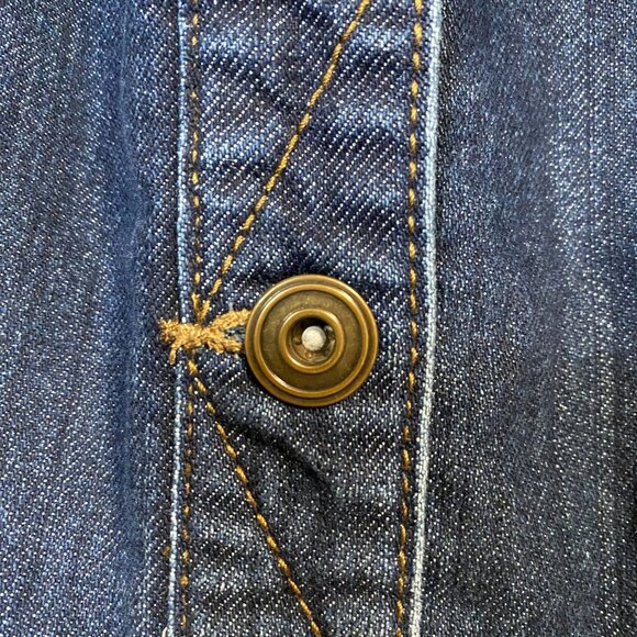 Cato Womens Denim Vest Size 26/28W Blue With Button Front & Pockets - Picture 8 of 11